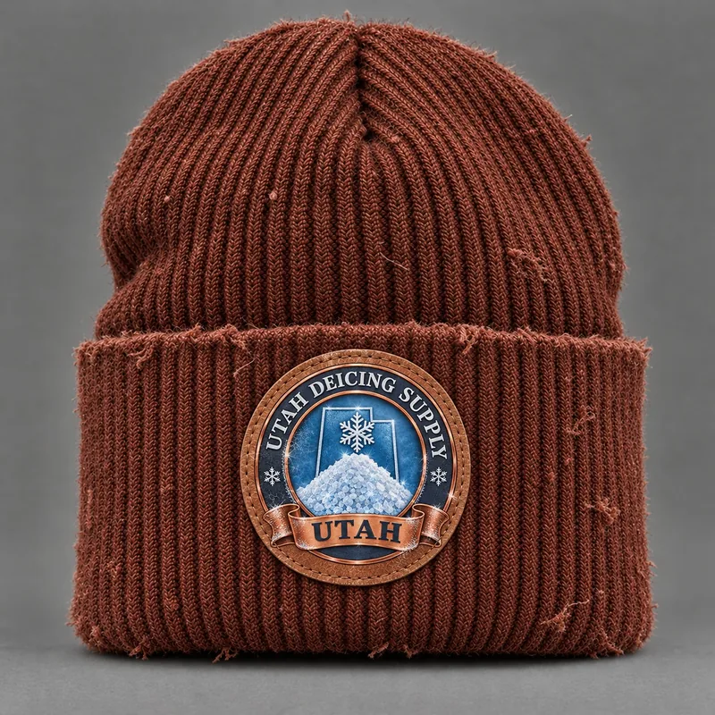 Utah Deicing Supply beanie with state badge